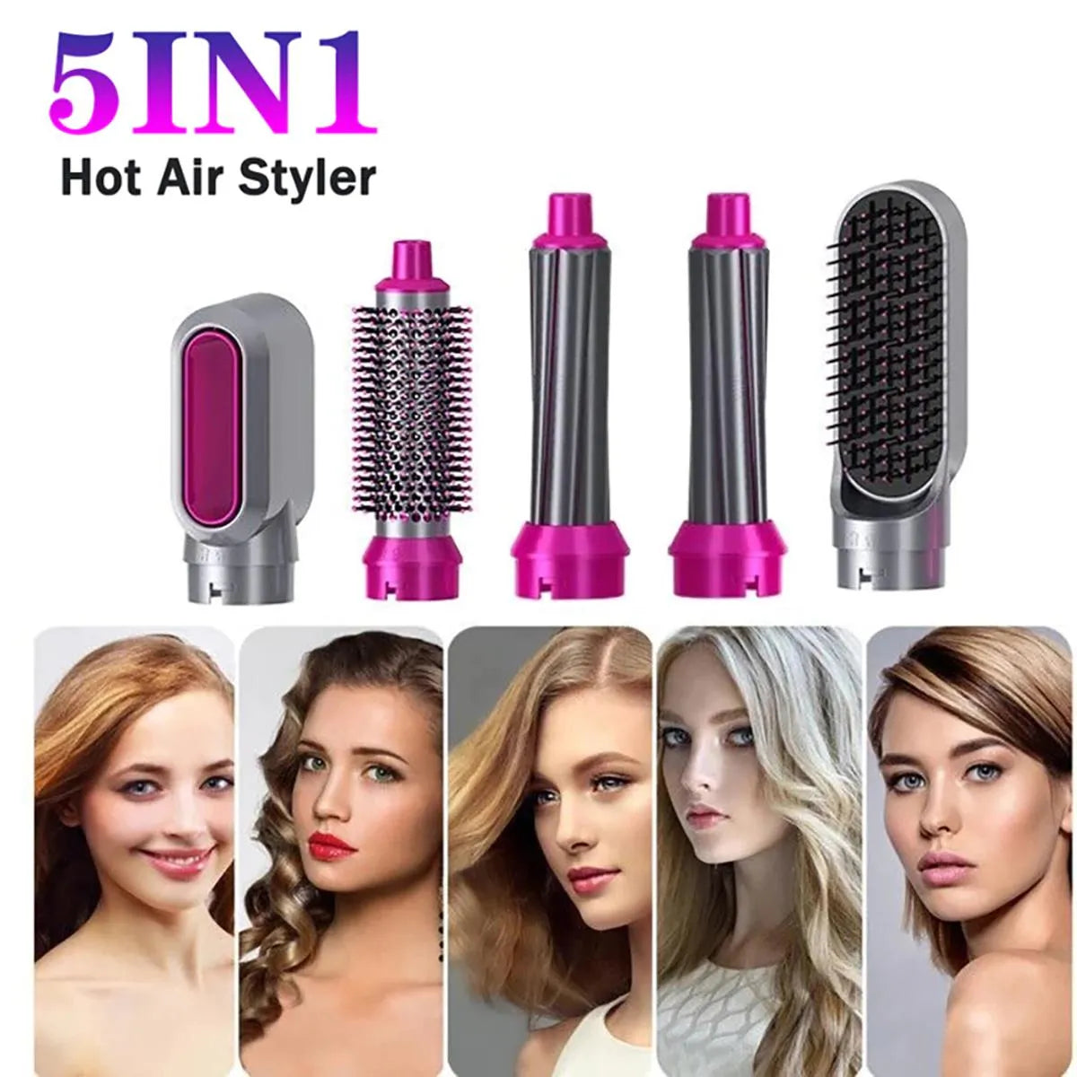 5-in-1 Electric Hair Dryer Brush Styling Kit