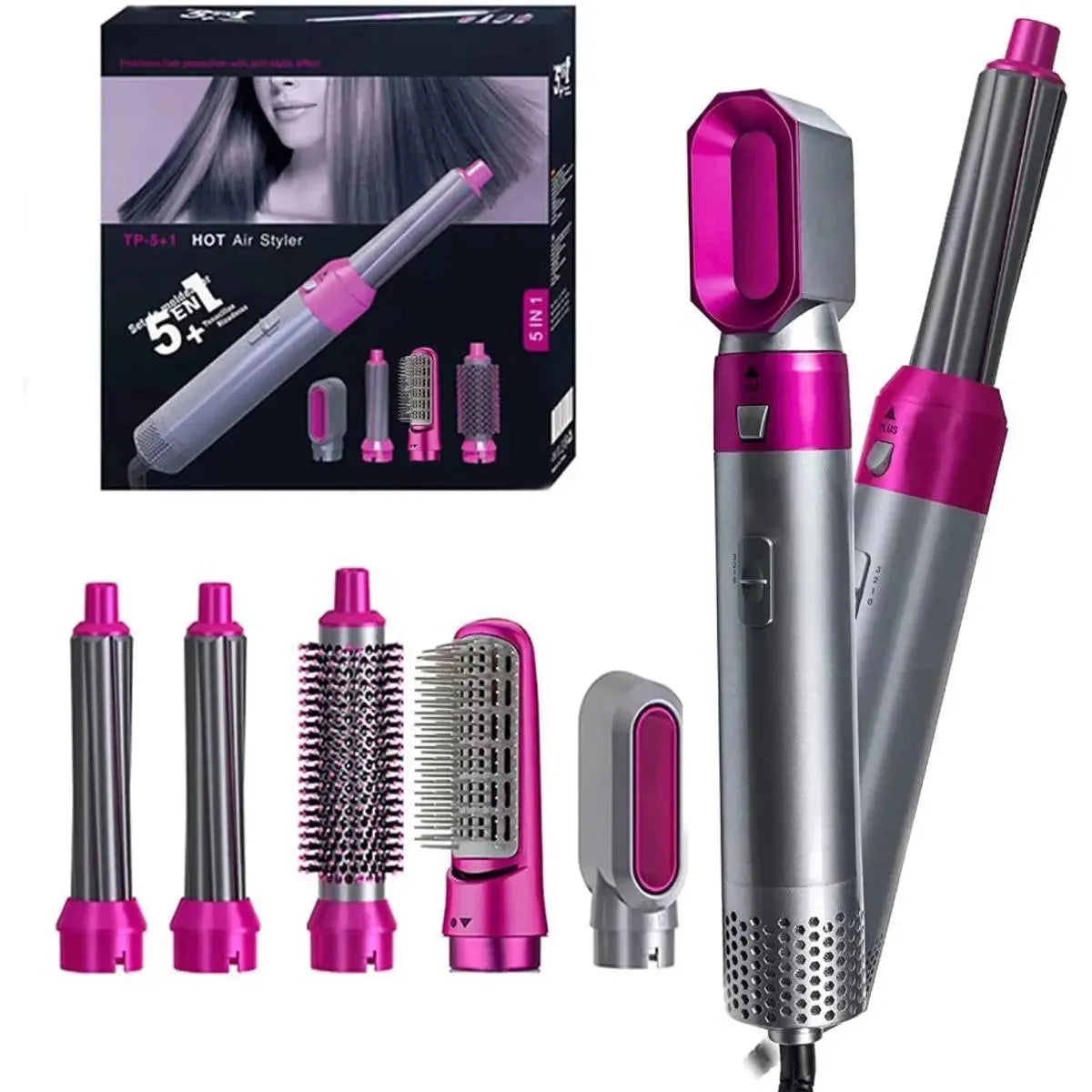 5-in-1 Electric Hair Dryer Brush Styling Kit