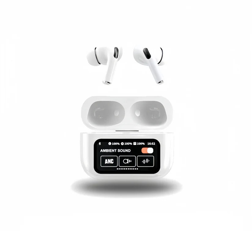 New A9 Pro Apple Airpods ANC/ENC Noise Reduction Touch Control Bluetooth 5.4 Wireless Earbuds