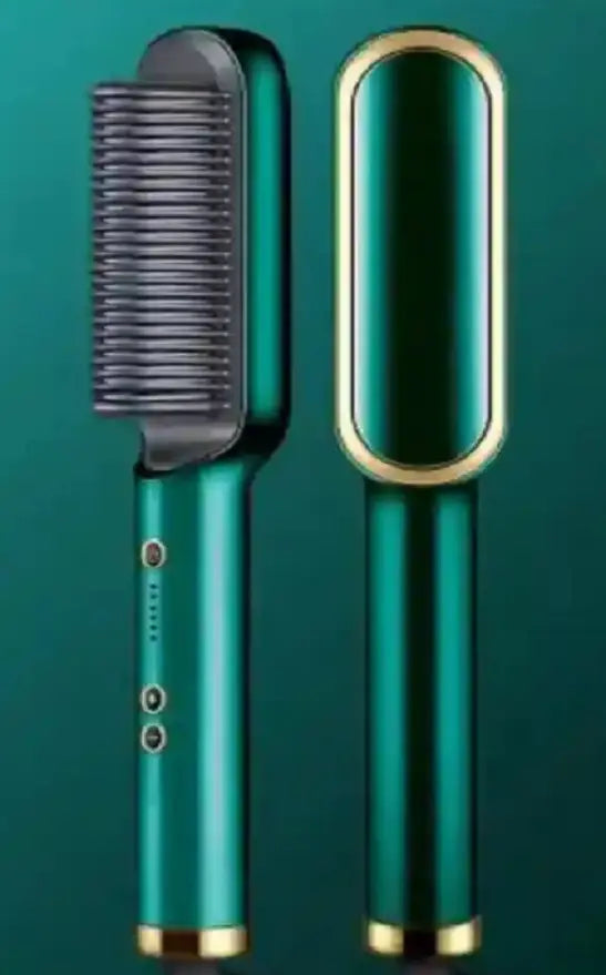 HQT-909B Electric Hair Straightening &amp; Curling Comb/Brush - 2 in 1 Hair Straightener