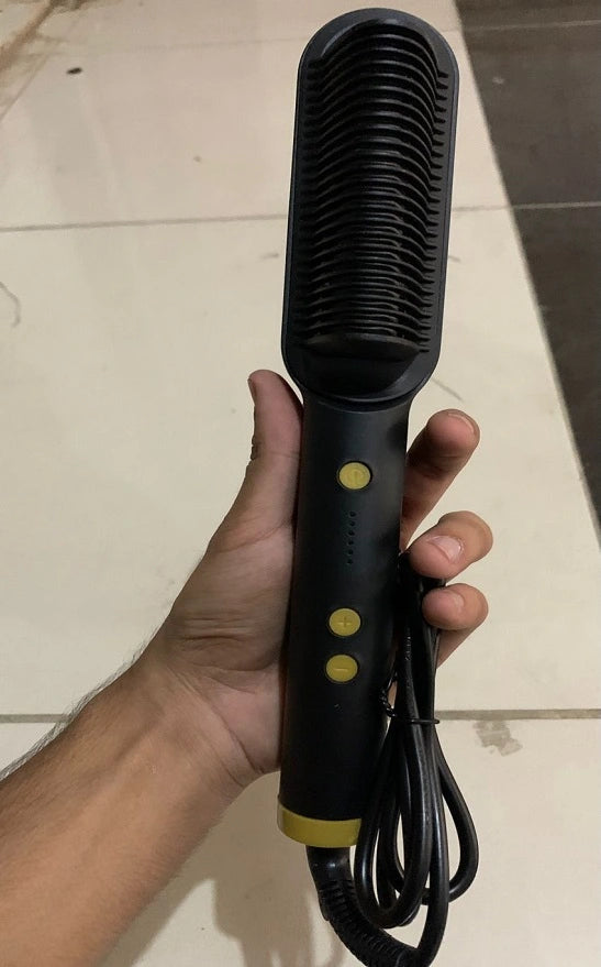 HQT-909B Electric Hair Straightening &amp; Curling Comb/Brush - 2 in 1 Hair Straightener