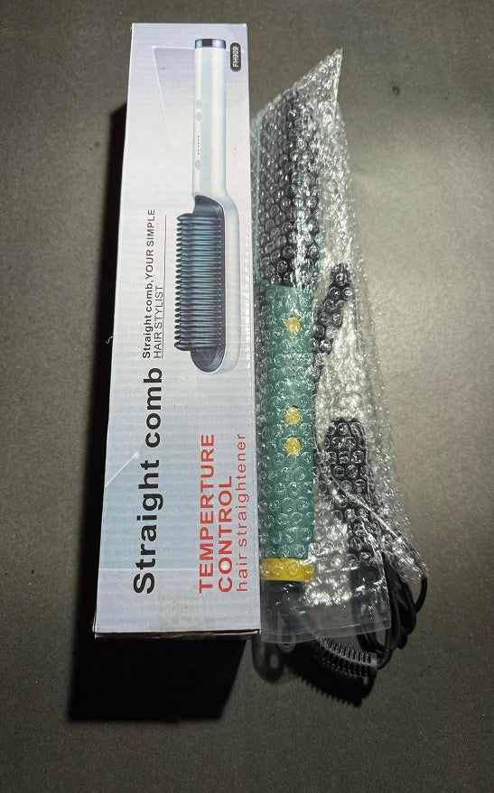 HQT-909B Electric Hair Straightening &amp; Curling Comb/Brush - 2 in 1 Hair Straightener