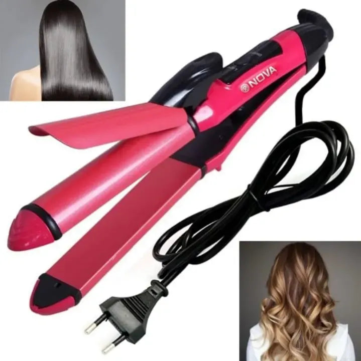 Nova 2-in-1 Hair Straightener Curler Quick Heat-Up