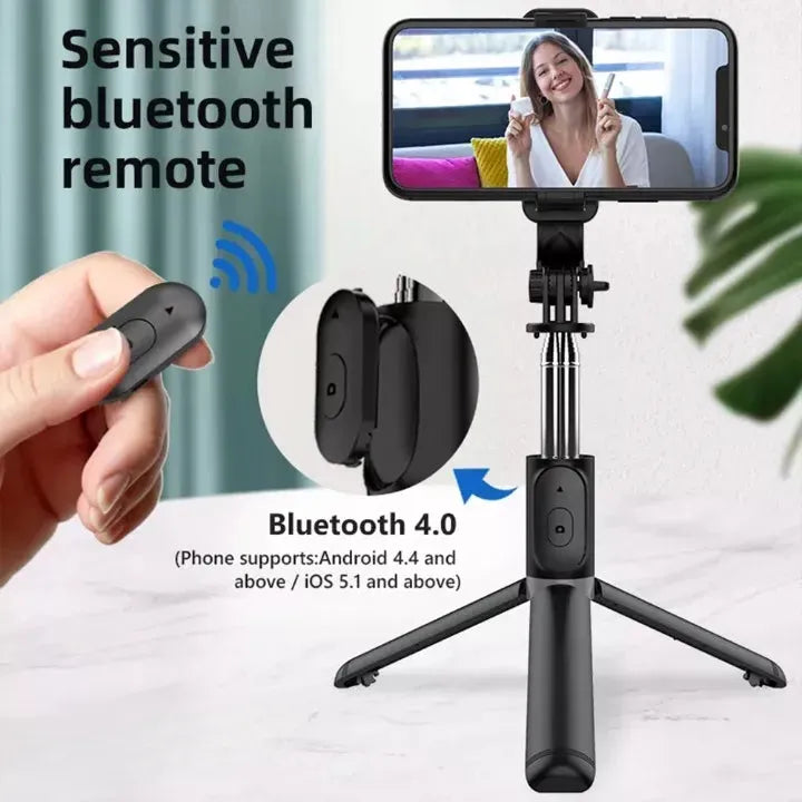 LED Selfie Stick Bluetooth Tripod With Remote