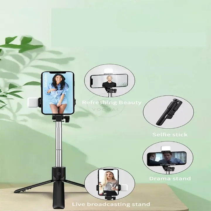 LED Selfie Stick Bluetooth Tripod With Remote