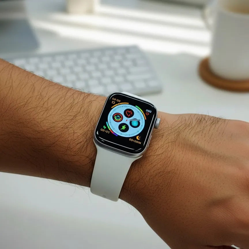 Smart Watch With Stylish Display Comfortable Silicone Strap, Adjustable Fit