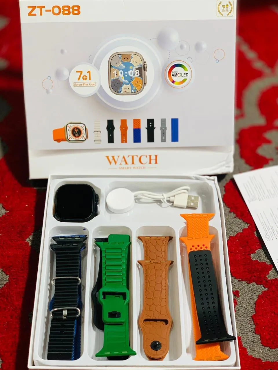 ZT-088 7-in-1 Smartwatch  Fitness Tracker with Heart Rate, Step Counter, Sleep Monitor & Multiple Smart Features