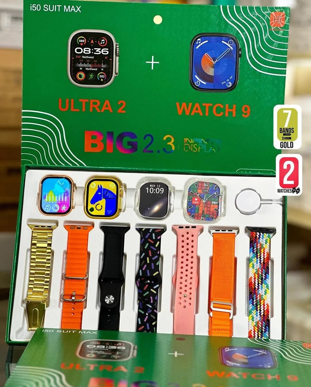 i50 Smart Watch Bundle With Seven Straps